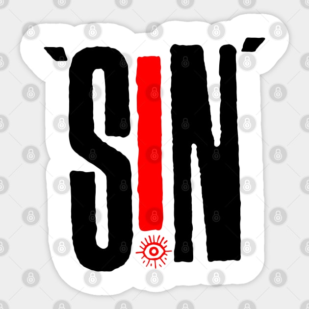 Sin Sticker by Stupiditee